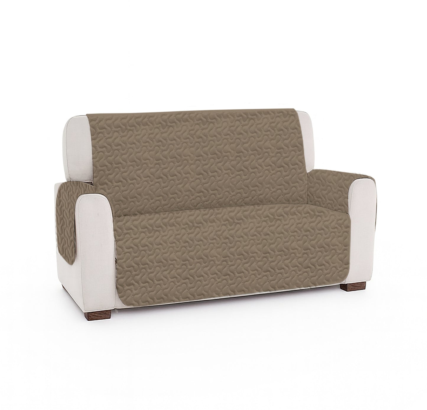 Cuvertura matlasata canapea 2 locuri doua fețe - BEIGE GRAY
