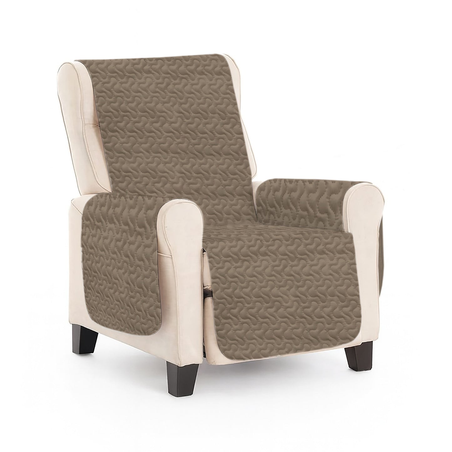 Cuvertură matlasată fotoliu - BEIGE GRAY