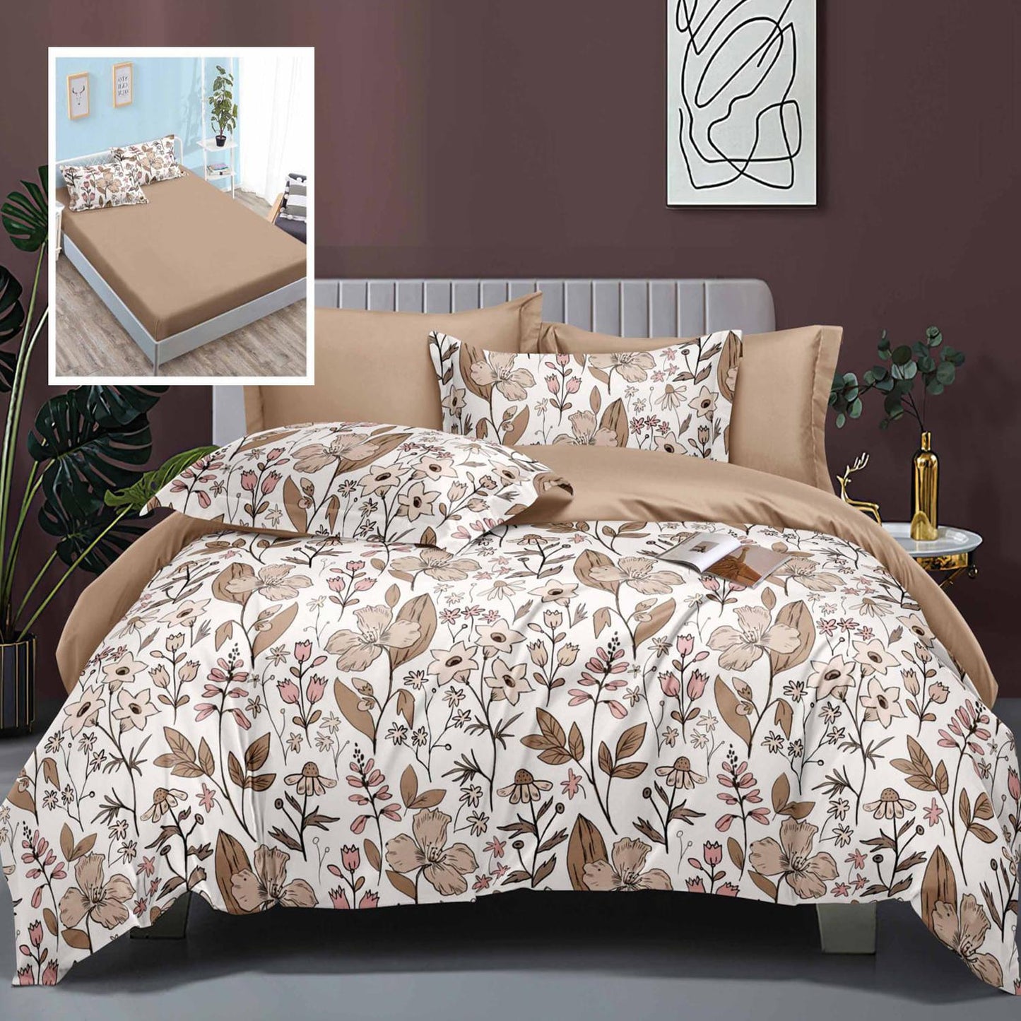 LENJERIE DE PAT ELEGANCE 6 PIESE CU HUSĂ (LEH5)