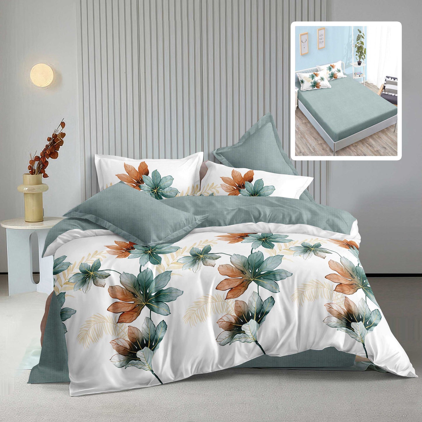 LENJERIE FINET 6 PIESE CU HUSĂ - 160x200 ȘI 180x200 (ELA V2)