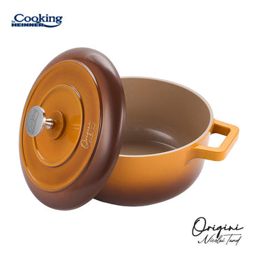 CRATITA ALUMINIU TURNAT + CAPAC 20x10 CM, 2.4L, NICOLAI TAND, ORIGINI, COOKING BY HEINNER
