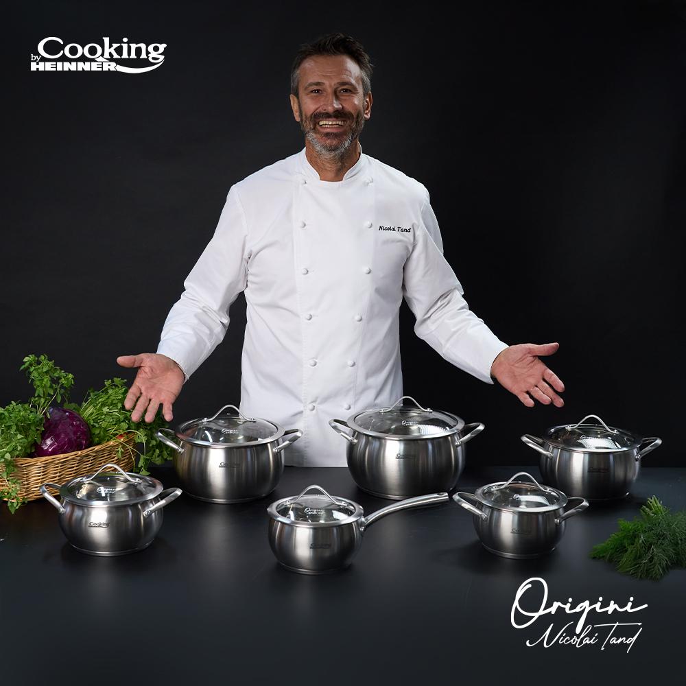 CRATITA INOX+CAPAC 16X9 CM, 1.8L, NICOLAI TAND, ORIGINI, COOKING BY HEINNER