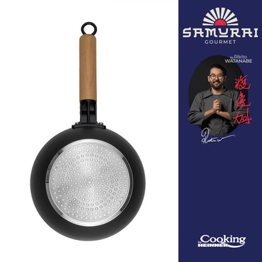 TIGAIE WOK+CAPAC 20X7 CM, RIKITO WATANABE, SAMURAI GOURMET, COOKING BY HEINNER