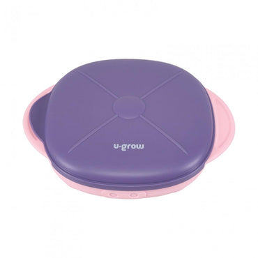 Farfurie silicon cu capac , mov, U-Grow