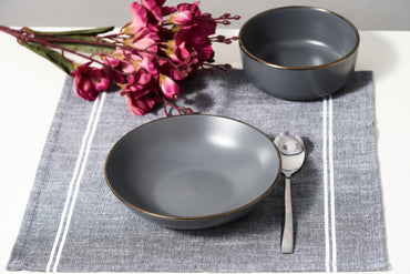 SET 6 FARFURII ADANCI, CERAMICA 20 CM, CALYPSO, ART OF DINING BY HEINNER