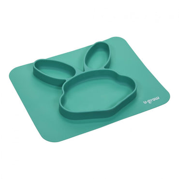 Farfurie din silicon, forma iepuras, U-Grow