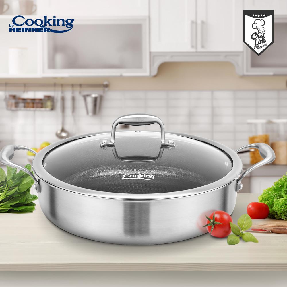 CRATITA CU CAPAC, 30x7.8 CM, 4.8 L, TITANIUM3, COOKING BY HEINNER