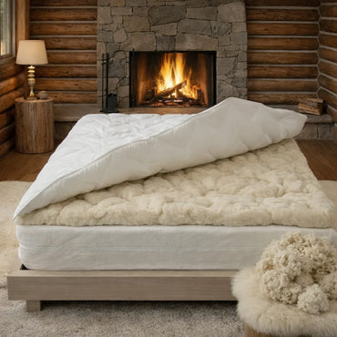 Topper / Protecție din Lână Naturală – Confort Respirabilitate