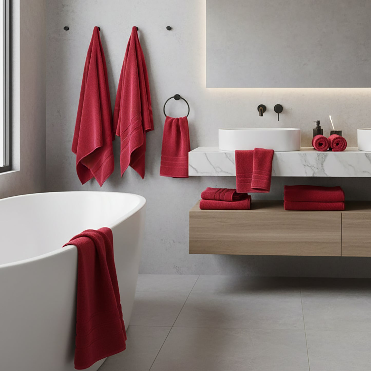 Prosop Luxury Bumbac 100% - 600g/m2 - ROȘU
