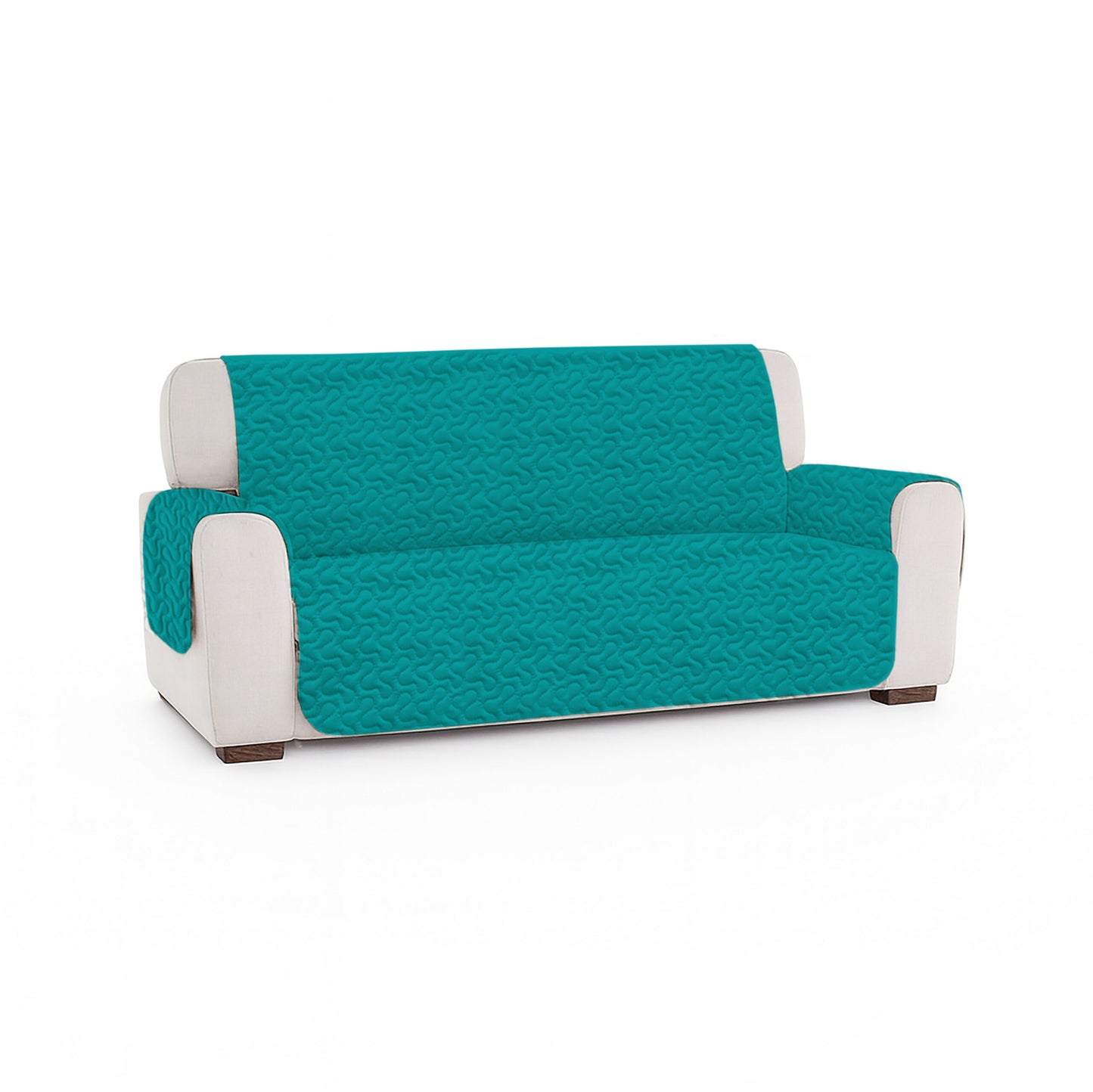 Cuvertură matlasată canapea 3 locuri două fețe - LIGHT AQUA