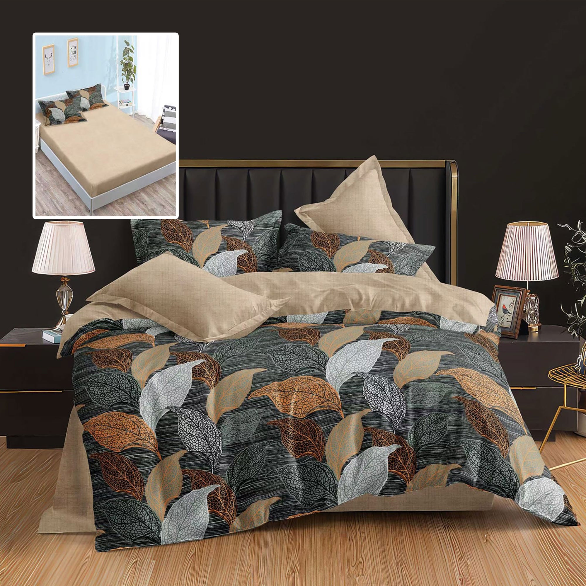 LENJERIE FINET 6 PIESE CU HUSĂ - 160x200 ȘI 180x200 (AVA-VH)