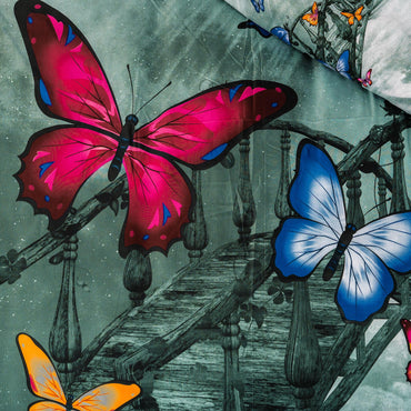 Lenjerie de pat digital print 3D (BUTTERFLY ON THE BRIDGE)