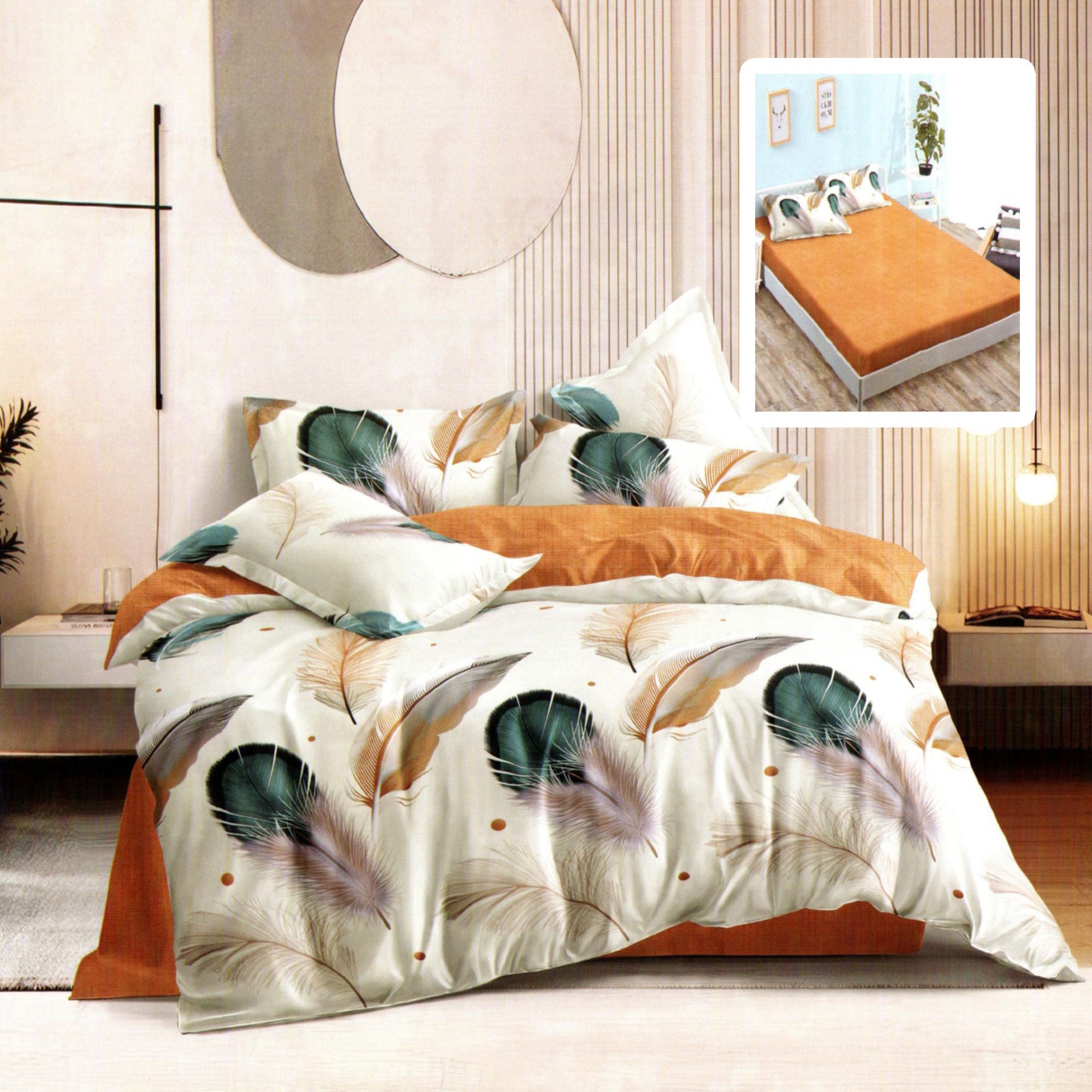 LENJERIE FINET 6 PIESE CU HUSĂ - 160x200 ȘI 180x200 (GIANNA-VH)