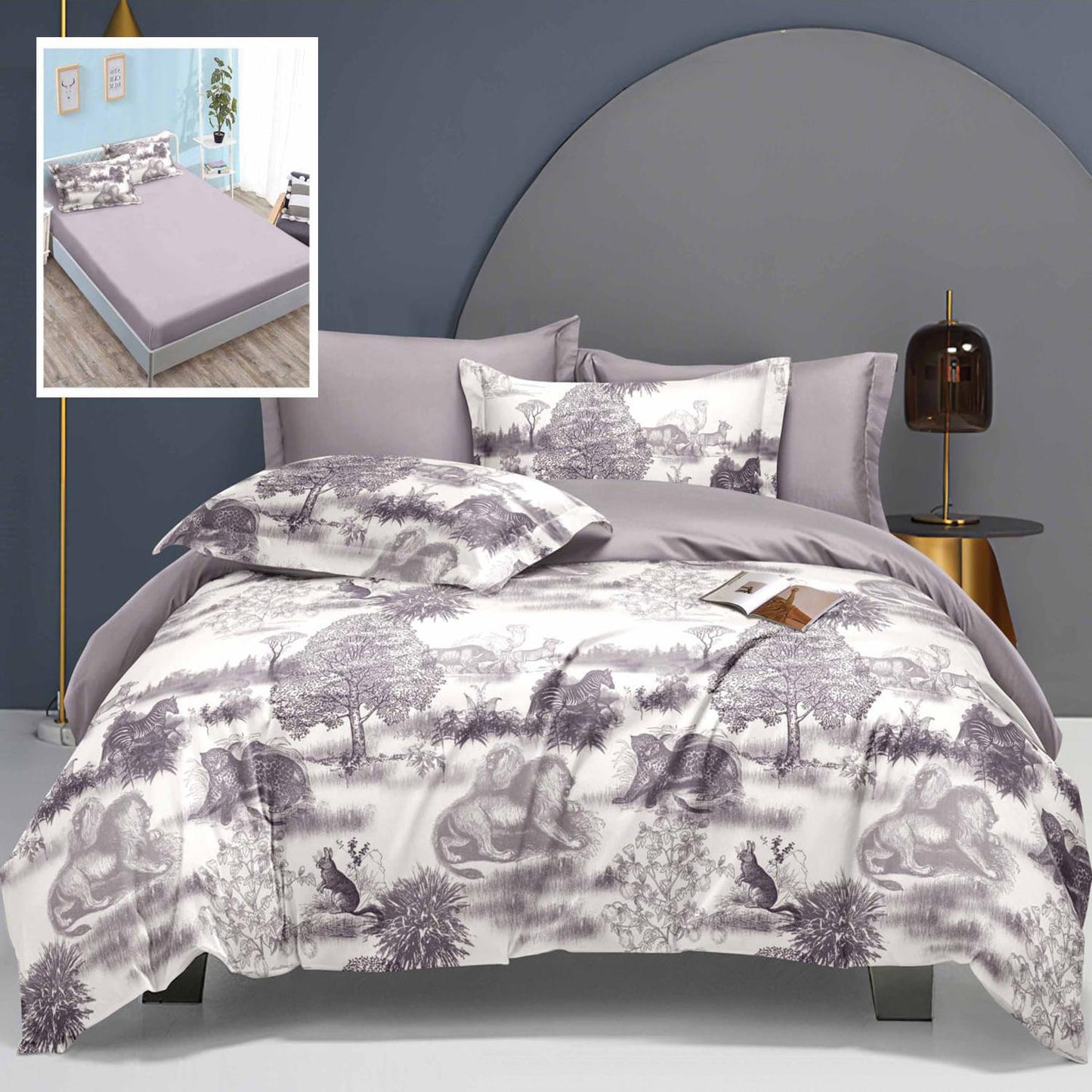 LENJERIE DE PAT ELEGANCE 6 PIESE CU HUSĂ (LEH10)