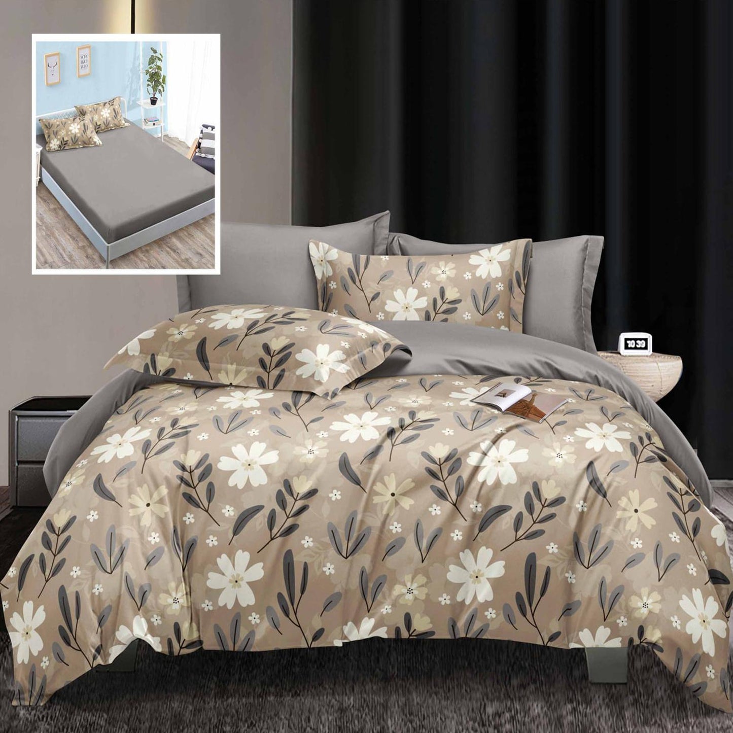 LENJERIE DE PAT ELEGANCE 6 PIESE CU HUSĂ (LEH13)