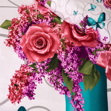 Lenjerie de pat digital print 3D (LILIAC FLOWERS)
