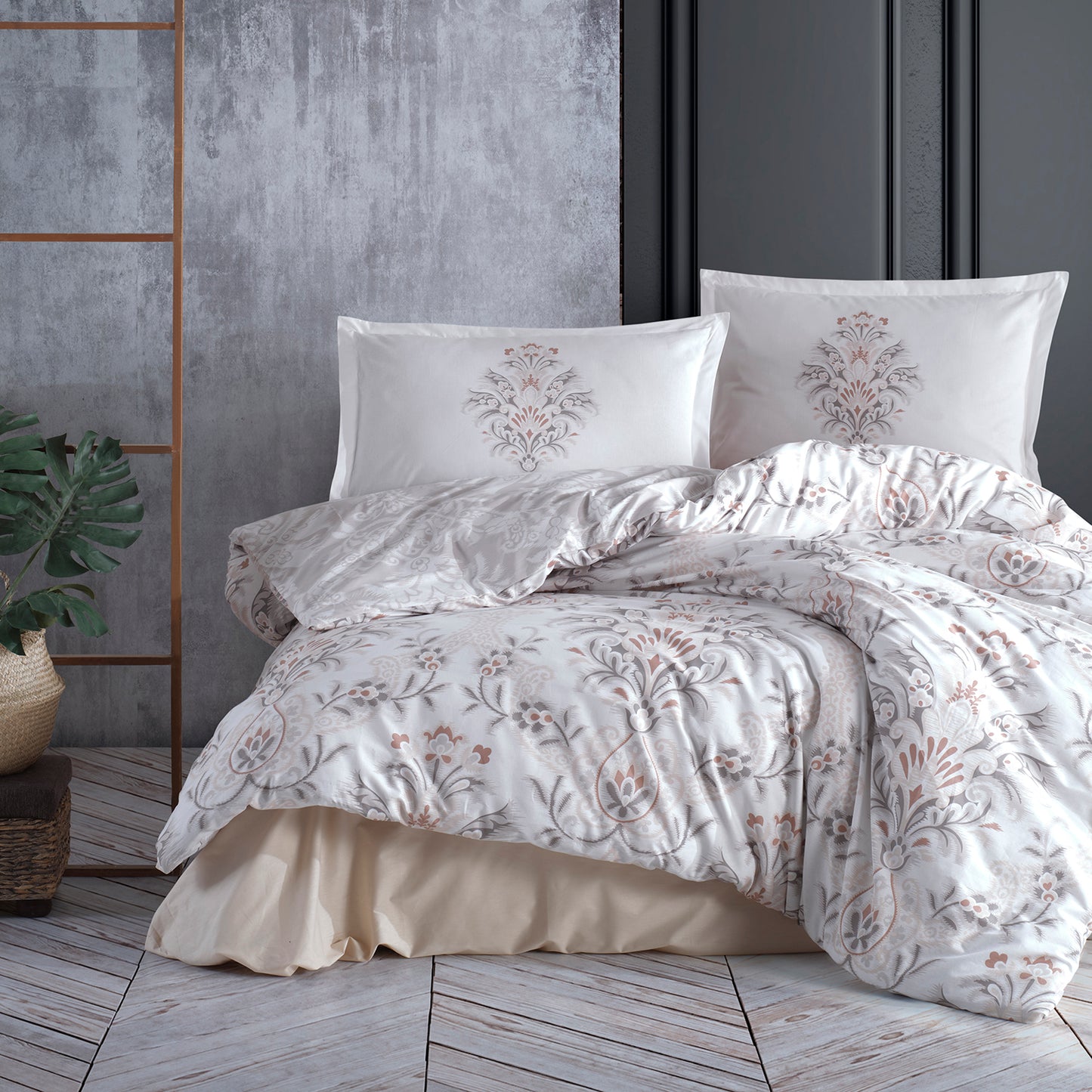 Lenjerie de pat ranforce Clasy king size (Liya)