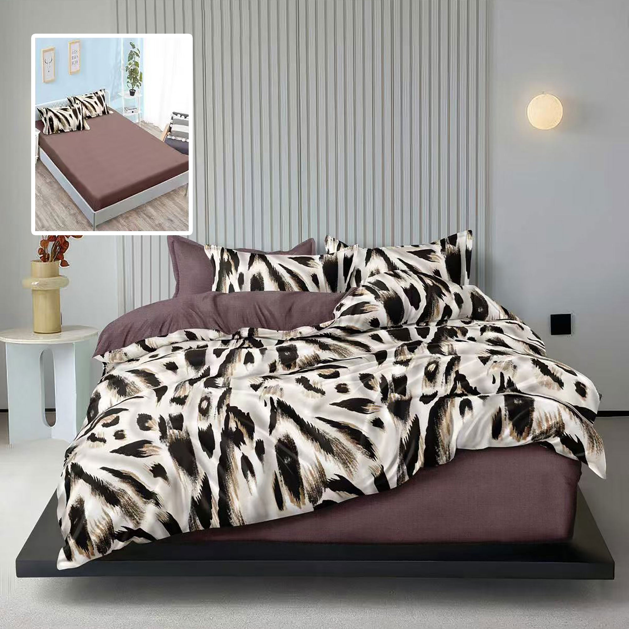 LENJERIE FINET 6 PIESE CU HUSĂ - 160x200 ȘI 180x200 (ALEXIS-H)
