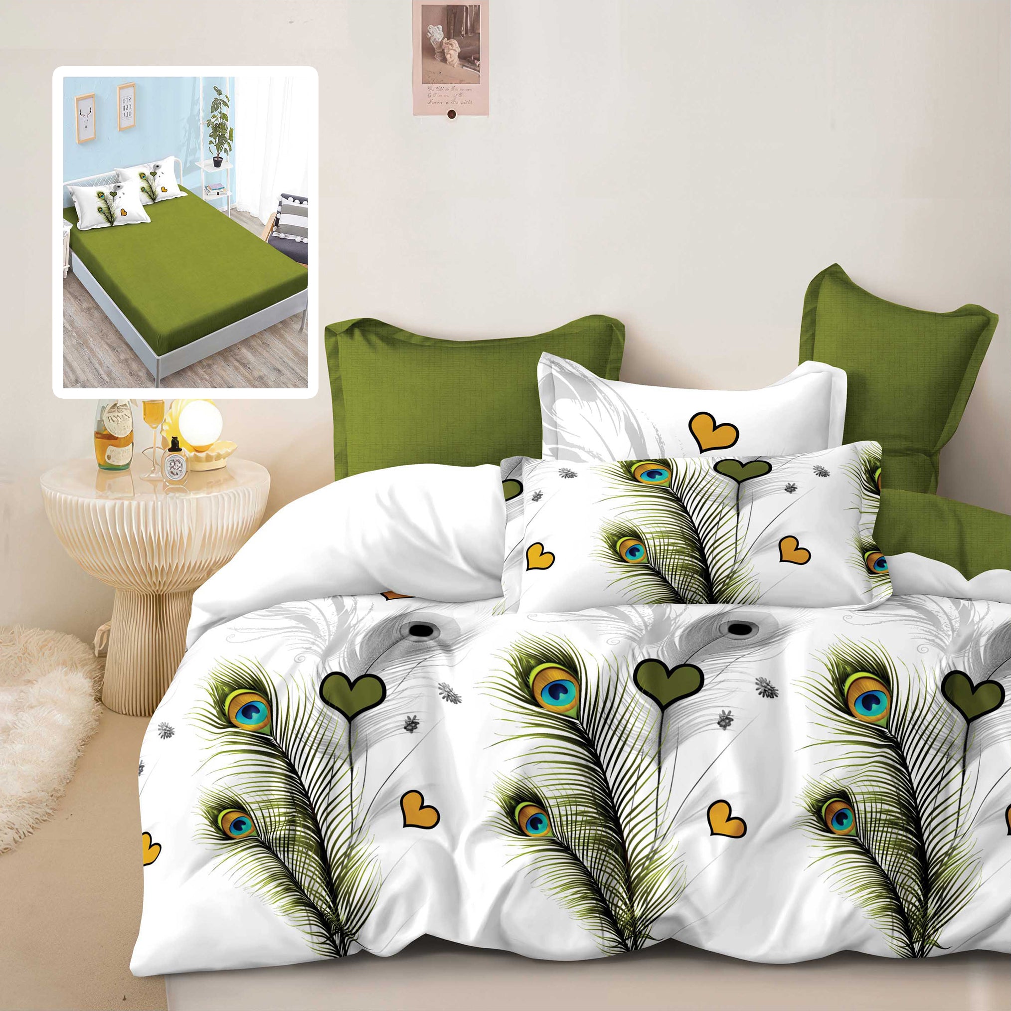 LENJERIE FINET 6 PIESE CU HUSĂ - 160x200 ȘI 180x200 (FANII V1)