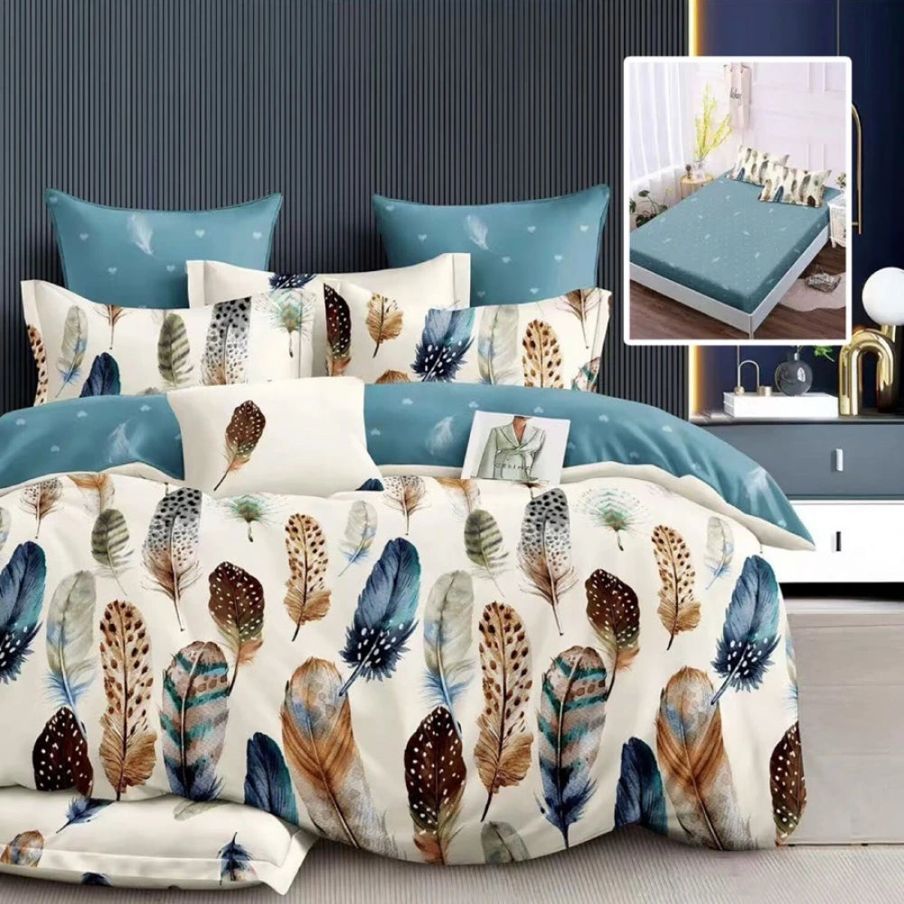 LENJERIE FINET 6 PIESE CU HUSĂ - 160x200 ȘI 180x200 (KINSLEY-H)