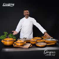 CRATITA ALUMINIU TURNAT + CAPAC 26x8 CM, 3.4L, NICOLAI TAND, ORIGINI, COOKING BY HEINNER