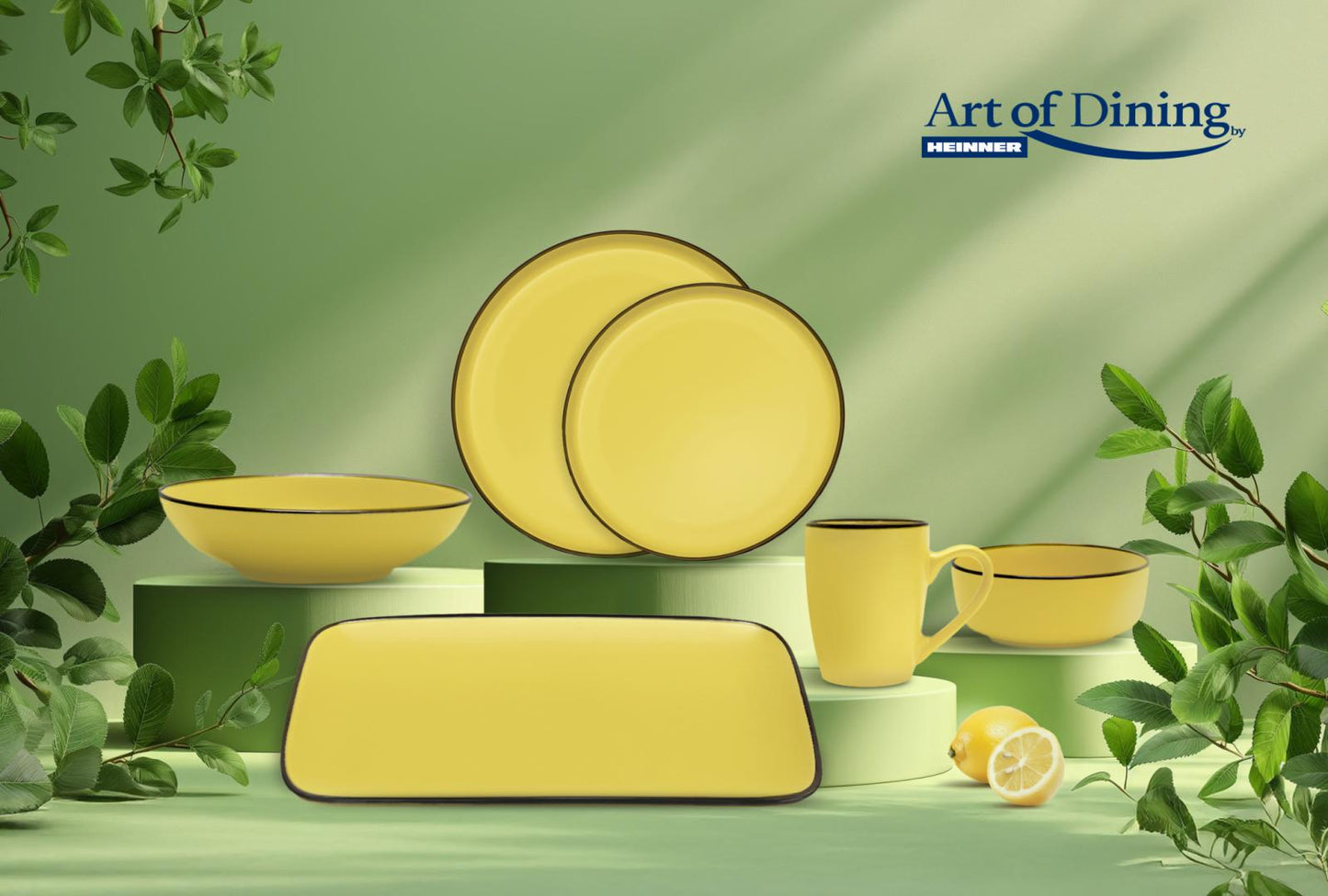 SET 6 FARFURII ADANCI CERAMICA 20 CM, MEDEEA, ART OF DINING