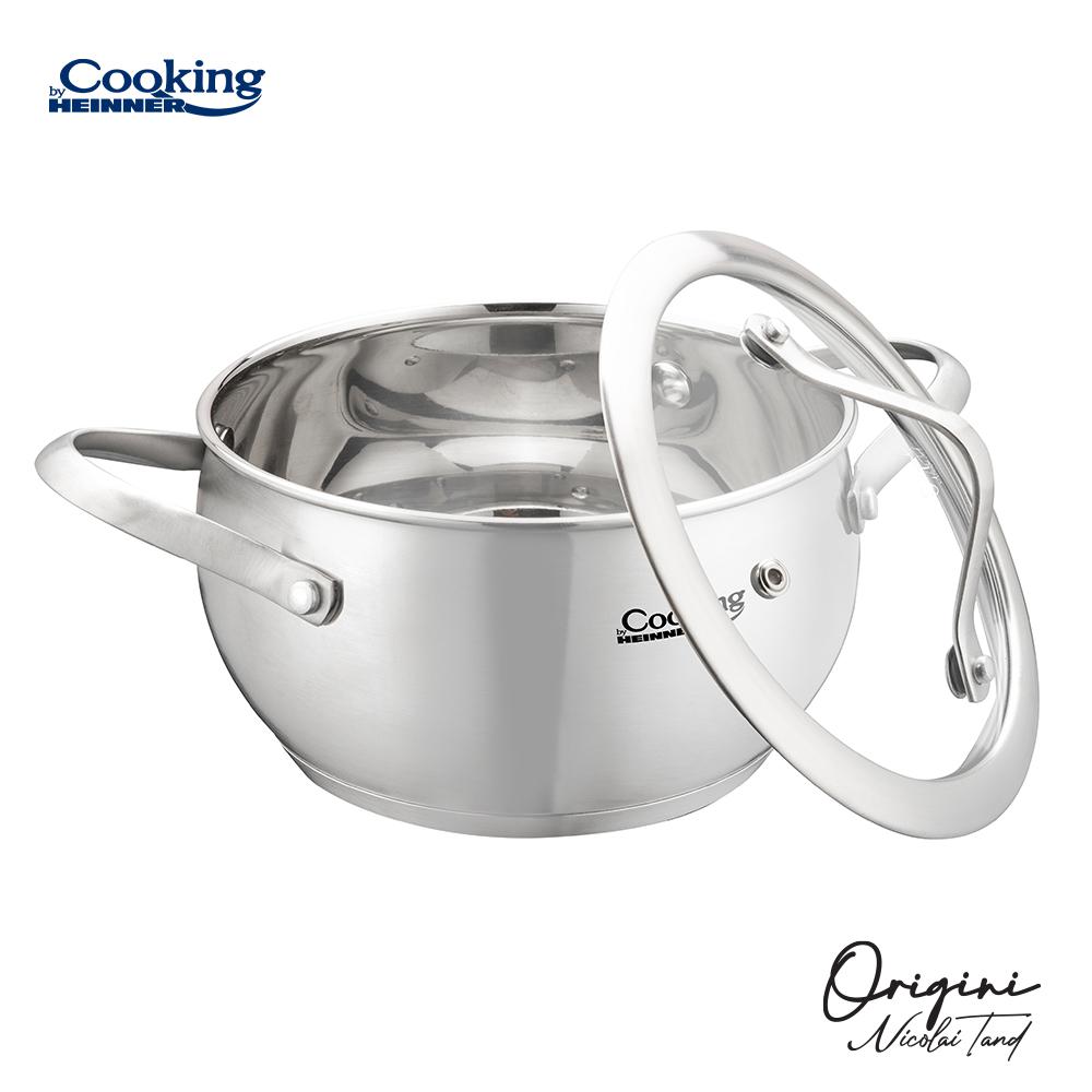 CRATITA INOX+CAPAC 16X9 CM, 1.8L, NICOLAI TAND, ORIGINI, COOKING BY HEINNER