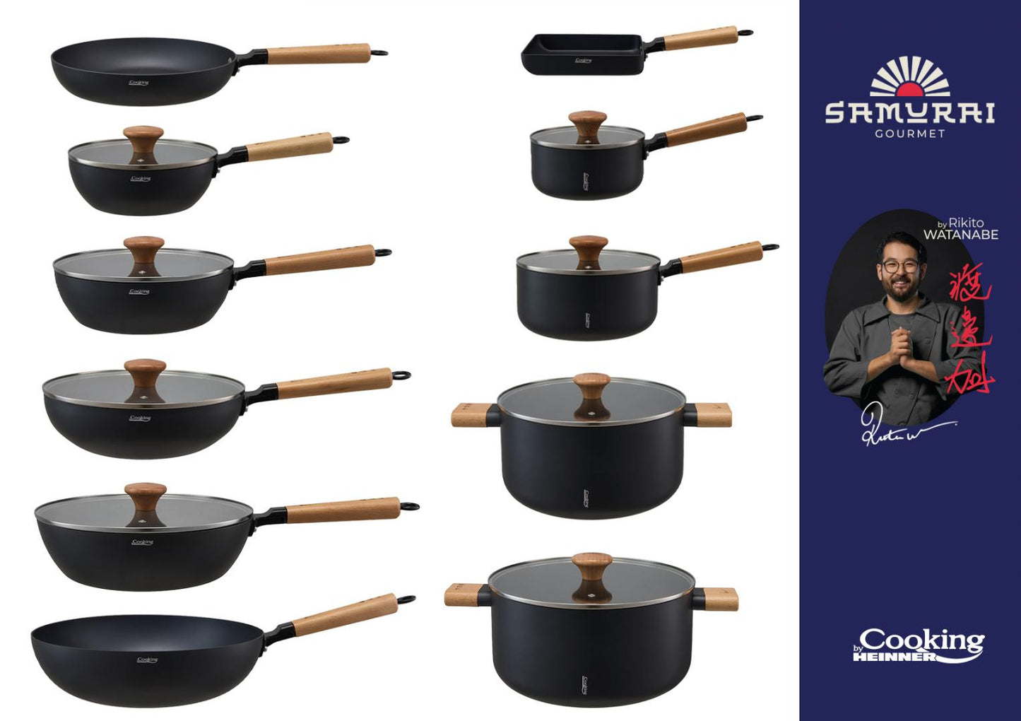 TIGAIE WOK 32X9 CM, RIKITO WATANABE, SAMURAI GOURMET, COOKING BY HEINNER