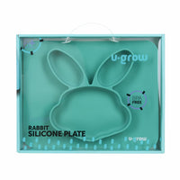 Farfurie din silicon, forma iepuras, U-Grow