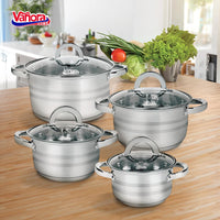 SET GATIT DIN INOX 8 PIESE, MEDINA, VANORA HOME