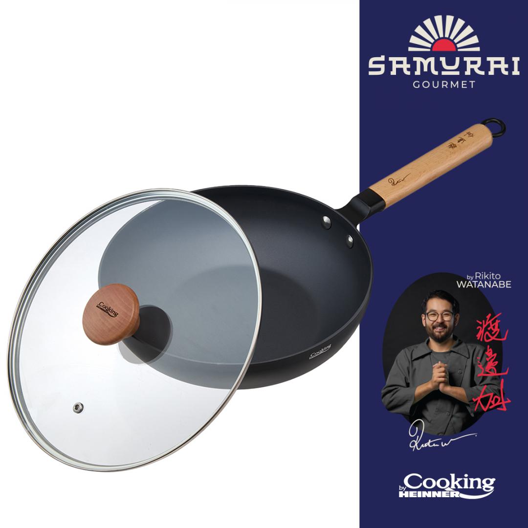 TIGAIE WOK + CAPAC 26X7.5CM, RIKITO WATANABE, SAMURAI GOURMET, COOKING BY HEINNER