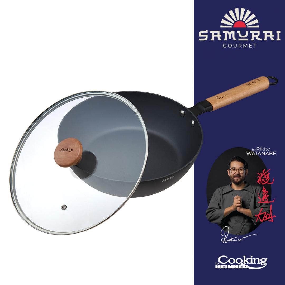 TIGAIE WOK + CAPAC 24X7.5 CM, RIKITO WATANABE, SAMURAI GOURMET, COOKING BY HEINNER