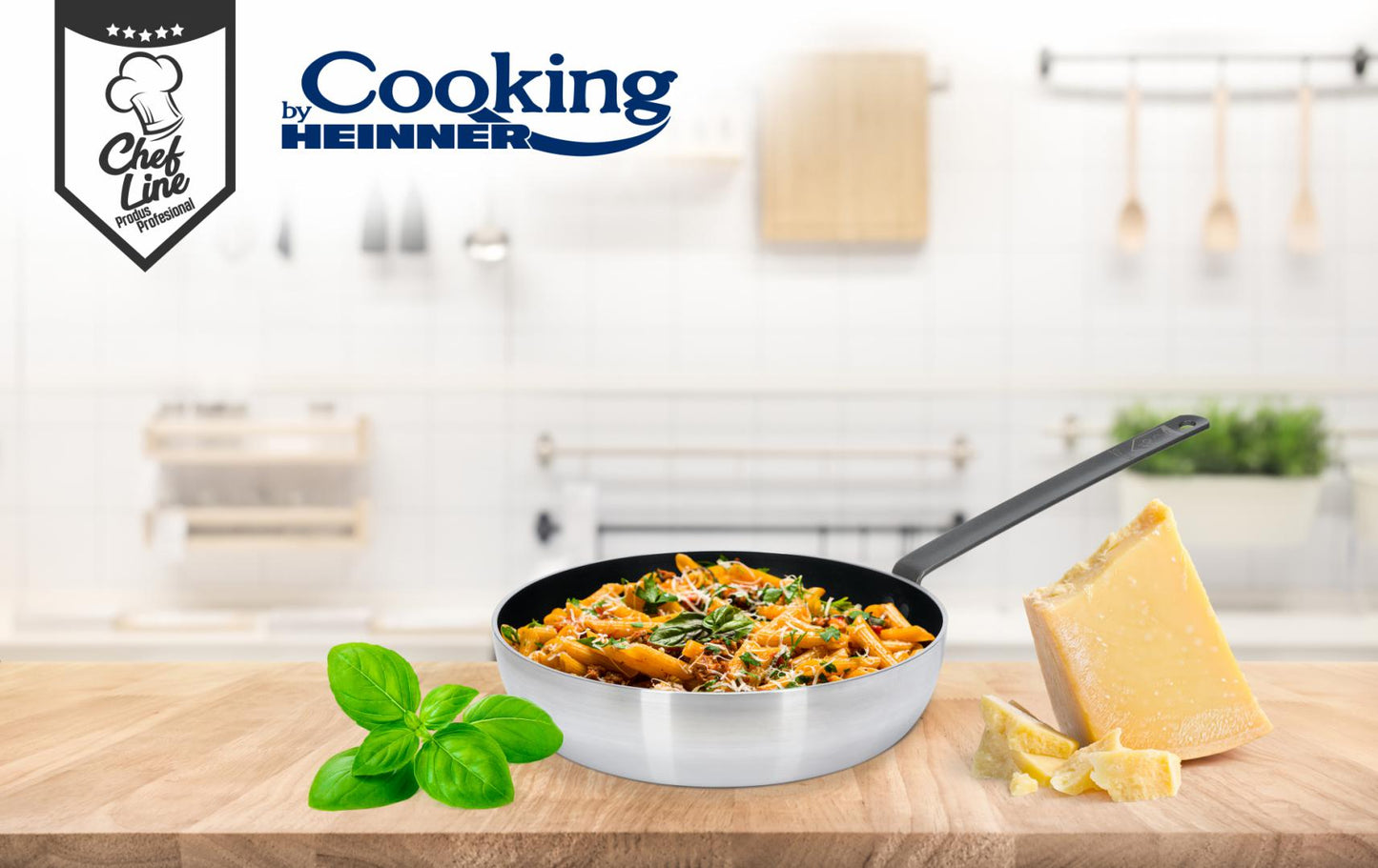 TIGAIE WOK PROFESIONALA 30*8 CM, CHEF LINE, COOKING BY HEINNER