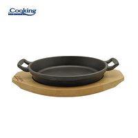 TIGAIE SERVIRE FONTA PURA CU SUPORT DE LEMN DIA 20 CM, COOKING BY HEINNER