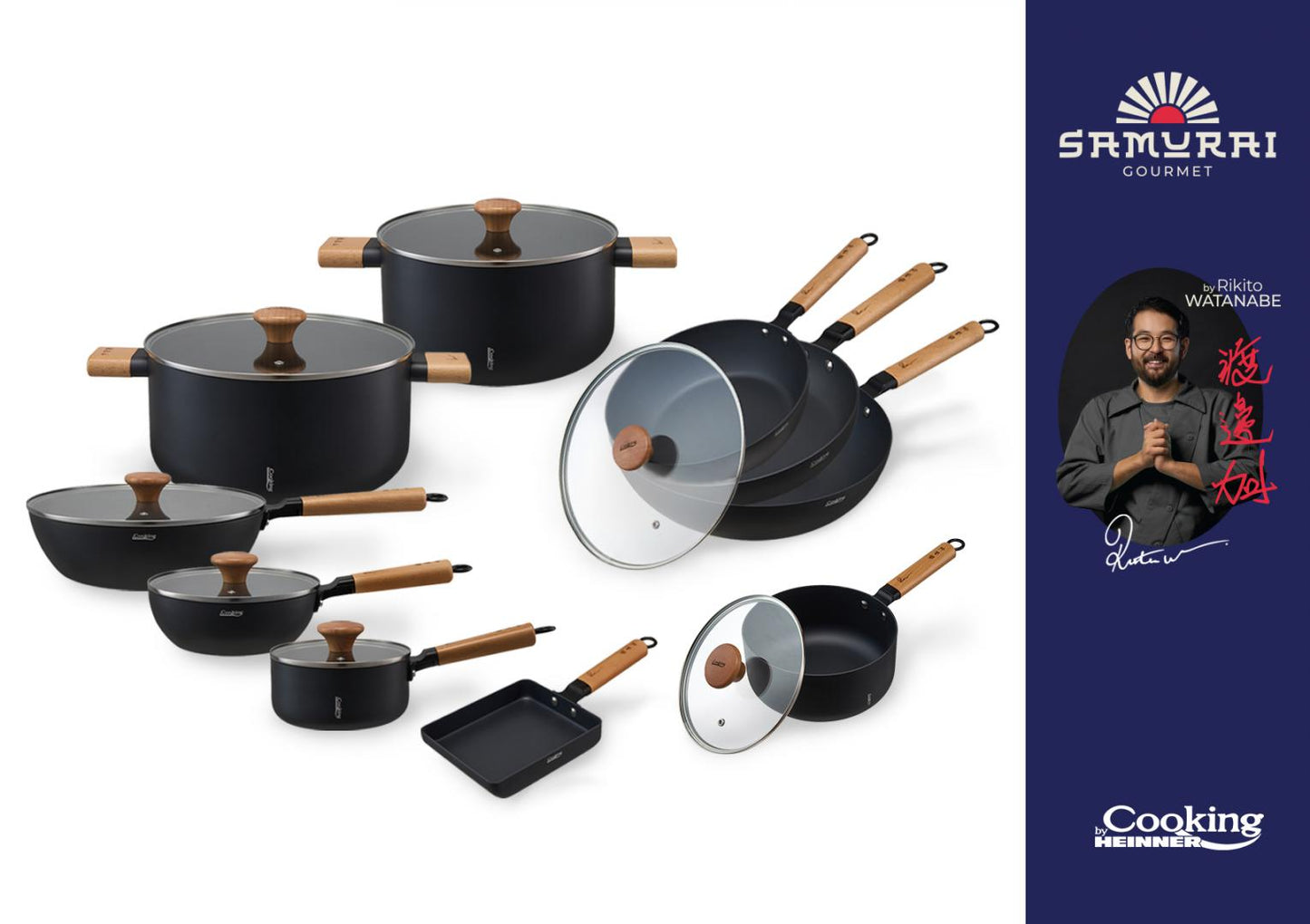 TIGAIE WOK + CAPAC 26X7.5CM, RIKITO WATANABE, SAMURAI GOURMET, COOKING BY HEINNER