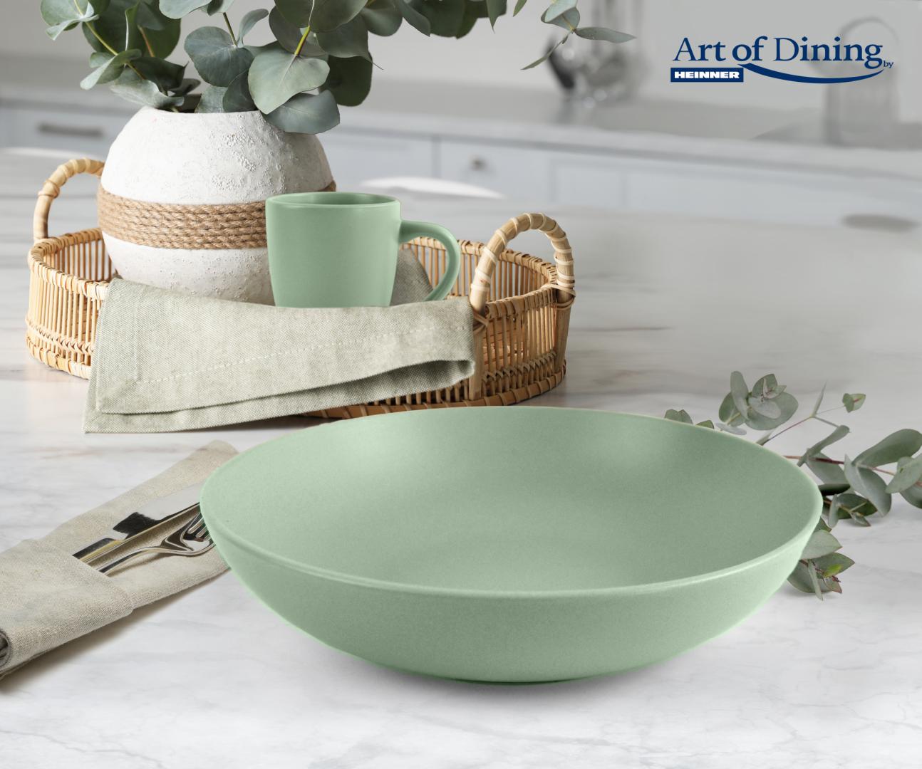 SET 6 FARFURII ADANCI CERAMICA 20 CM, YVONNE, ART OF DINING BY HEINNER