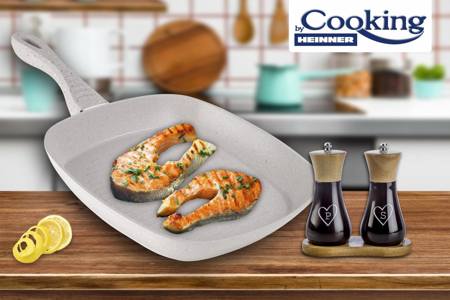 TIGAIE GRILL ALUMINIU+CAPAC 28x4 CM, MOZAIK, COOKING  BY HEINNER