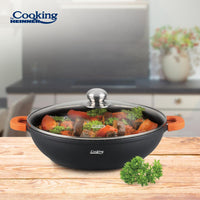 CRATITA ALUMINIU+CAPAC 28X8 CM,4.1L, DARK LINE, COOKING BY HEINNER