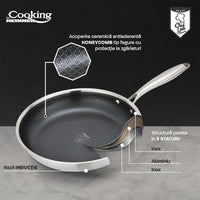 TIGAIE INOX IN 3 STRATURI 24X4.5 CM, TITANIUM3, COOKING BY HEINNER