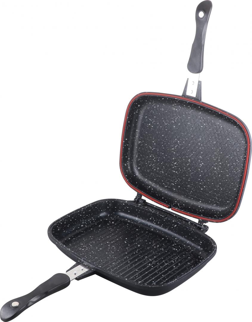 TIGAIE DUBLA DREPTUNGHIULARA, ALUMINIU,32x24x7.5cm, DARK LINE CLASSIC, COOKING  BY HEINNER