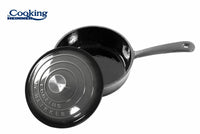TIGAIE  ADANCA FONTA EMAILATA + CAPAC 24 X 8 CM, 2.5 L, MARBLE GREY, COOKING BY HEINNER