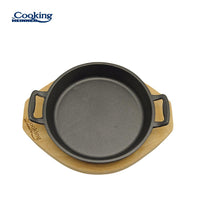 TIGAIE SERVIRE FONTA PURA CU SUPORT DE LEMN DIA 20 CM, COOKING BY HEINNER