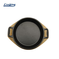 TIGAIE SERVIRE FONTA PURA CU SUPORT DE LEMN DIA 20 CM, COOKING BY HEINNER