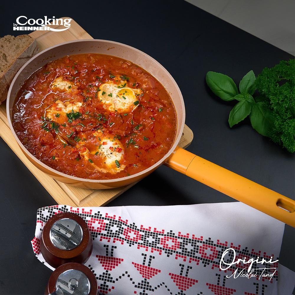 TIGAIE ALUMINIU TURNAT + CAPAC 26x5CM, NICOLAI TAND, ORIGINI, COOKING BY HEINNER