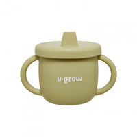 Set diversificare 3 piese silicon : bol , farfurie si cana cu cioc, olive, U-Grow