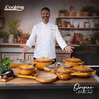 TIGAIE ALUMINIU TURNAT + CAPAC 26x5CM, NICOLAI TAND, ORIGINI, COOKING BY HEINNER