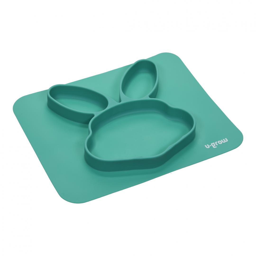 Farfurie din silicon, forma iepuras, U-Grow