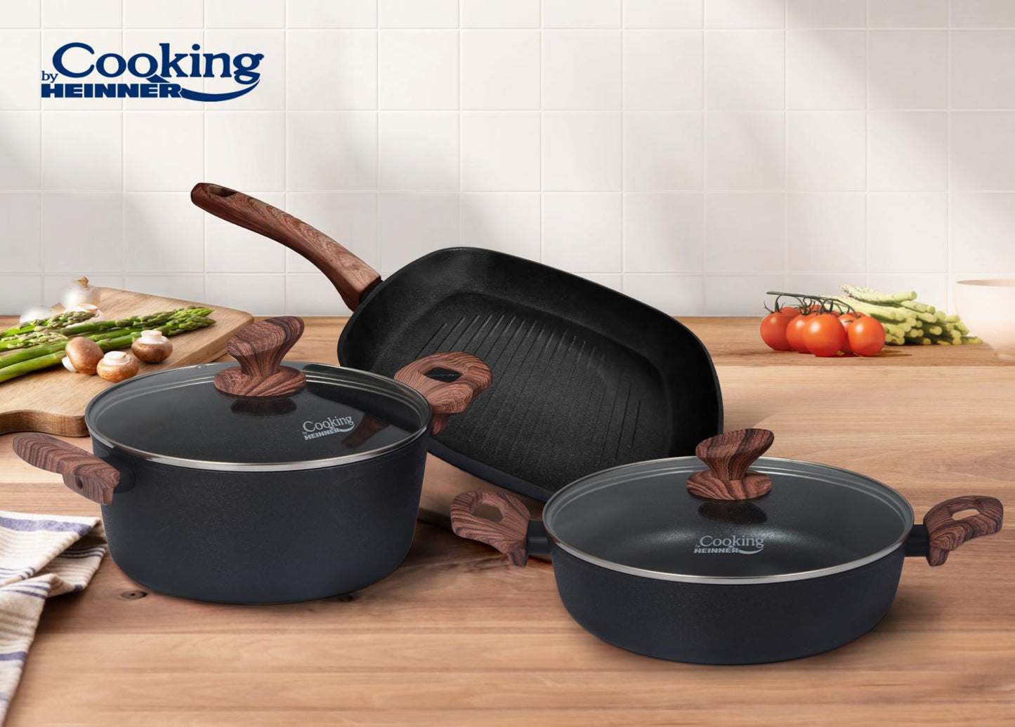 SET GATIT 5 PIESE ALUMINIU FORJAT, MALTA, COOKING BY HEINNER