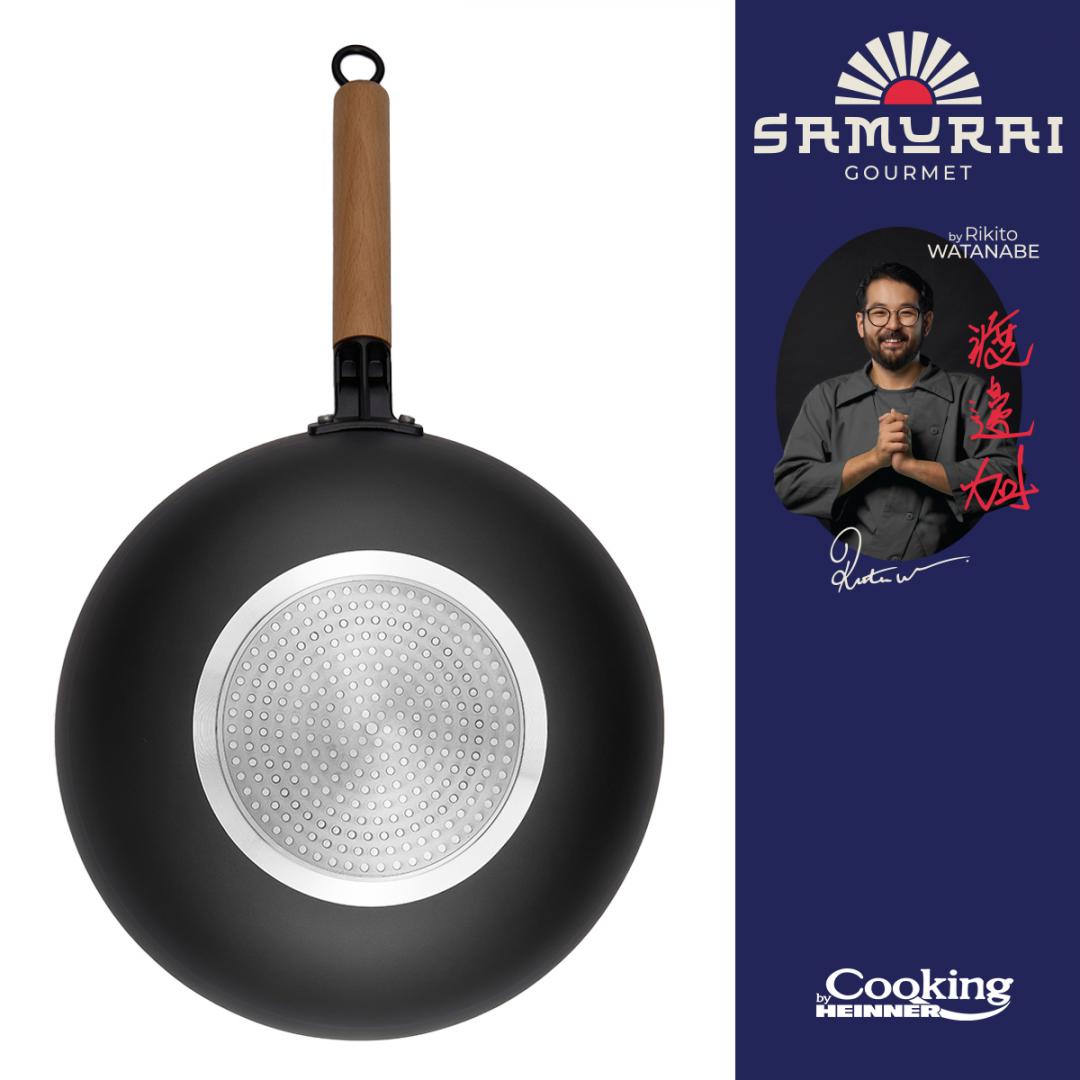 TIGAIE WOK 32X9 CM, RIKITO WATANABE, SAMURAI GOURMET, COOKING BY HEINNER