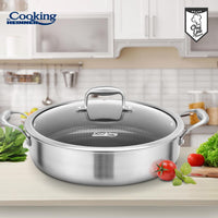CRATITA CU CAPAC, 30x7.8 CM, 4.8 L, TITANIUM3, COOKING BY HEINNER